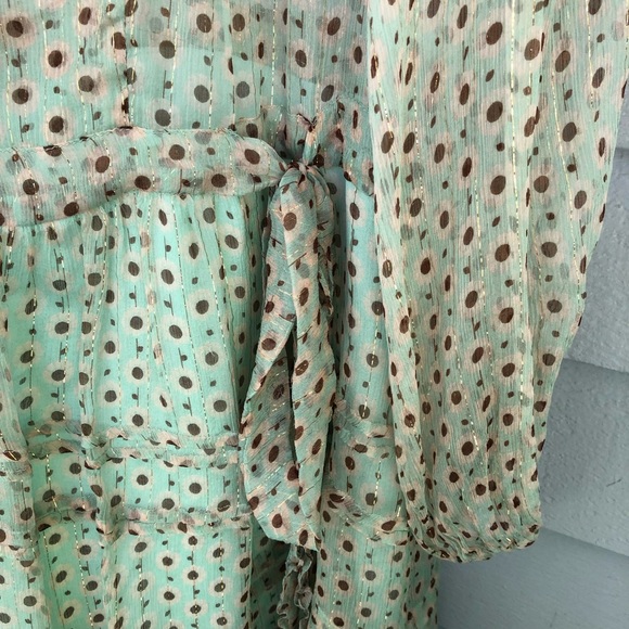 FARM Rio Dress Mini Silk Floral Lurex Ruffle US M - Picture 5 of 10